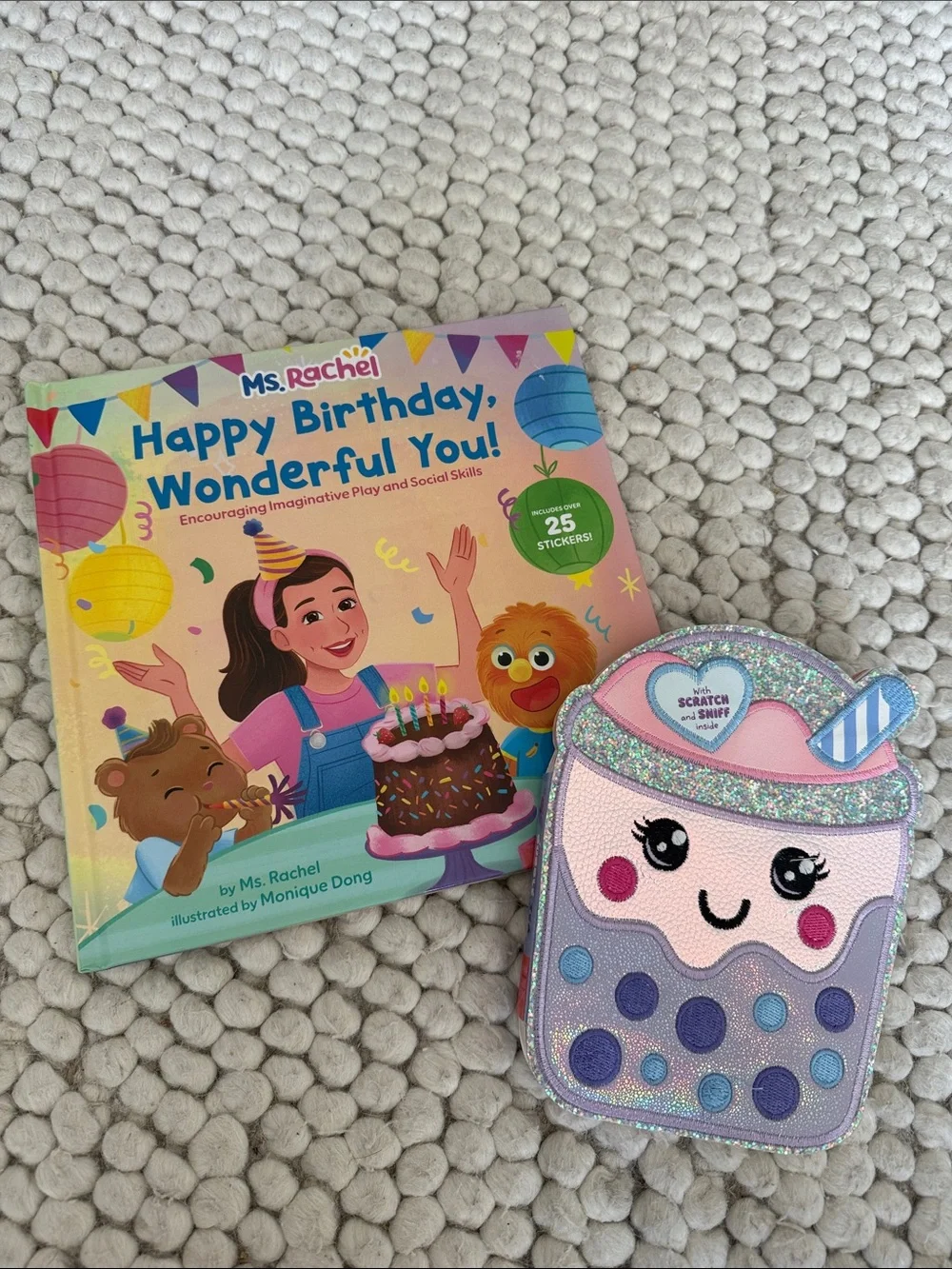 Ms Rachel Happy Birthday, Wonderful You! & Bubble Tea scratch sniff book